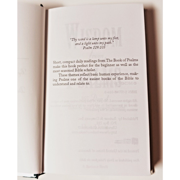 365 Days of Wisdom Devotional Book Encouragement Daily Inspiration from Psalms - Picture 11 of 12